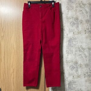Style & Co Denim Petite  Women’s Size 12P Dark Red Pants GUC